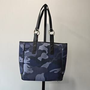 90s Y2K Joomi Joolz Blue Camouflage Tote Shoulder Bag Purse